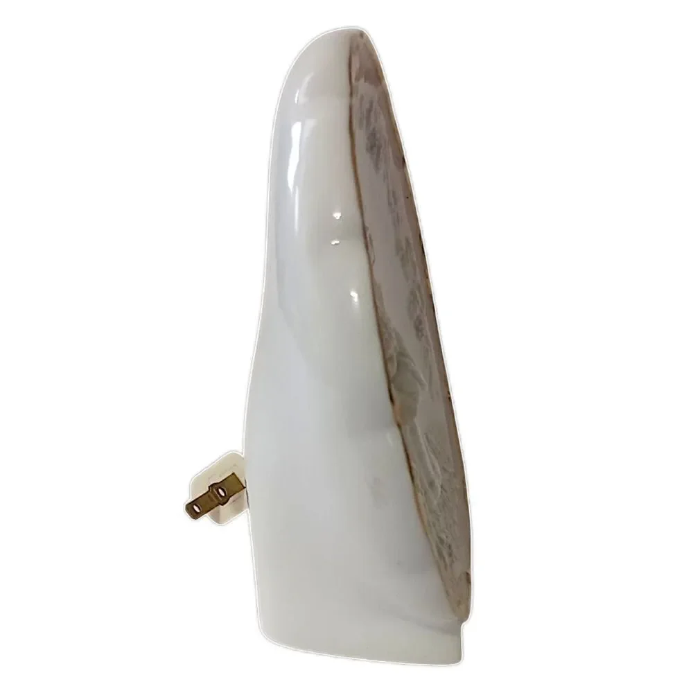 Praying Girl Porcelain Night Light Lamp Boudoir Bedside Religious Cross Vintage.